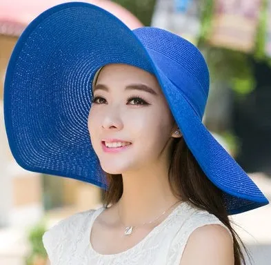 Foldable ladies' beach hat with a wide brim for summer &ndash; Vanessa
