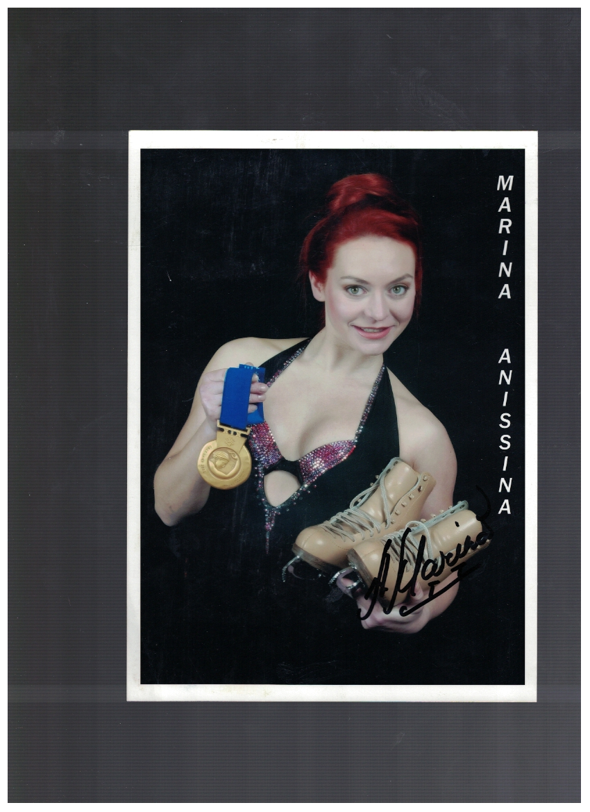 Marina Anissina France Olympic Figure Skating Signed Photo Poster painting W/Our COA