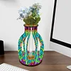 (US Local)Wood Flower Diamond Painting Flower Vase Ornaments for Home Office Decor