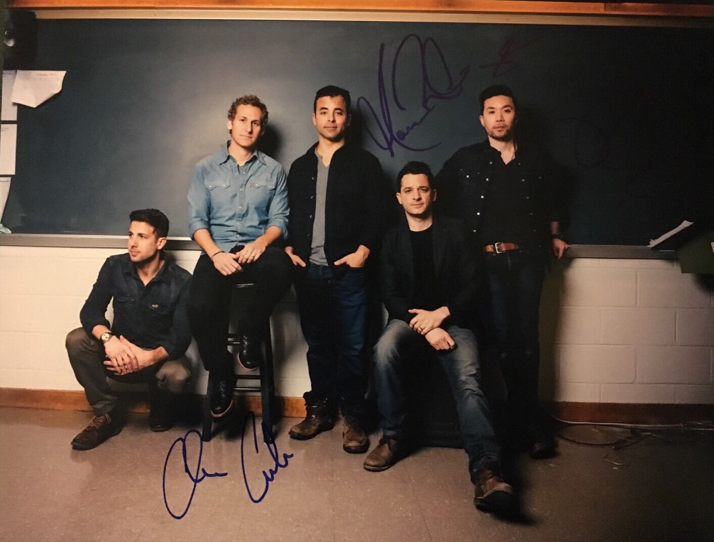 O.A.R. BAND SIGNED 11x14 Photo Poster painting 3 MEMBERS HOT BAND SHATTERED