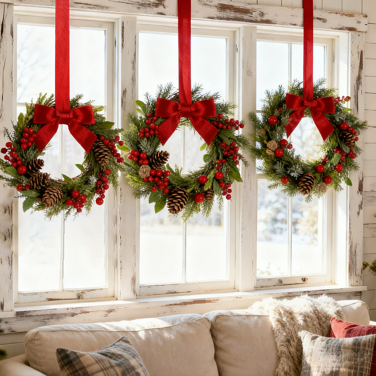 Mini Christmas Wreaths - Maximum Holiday Festive Charm & Versatile Decor