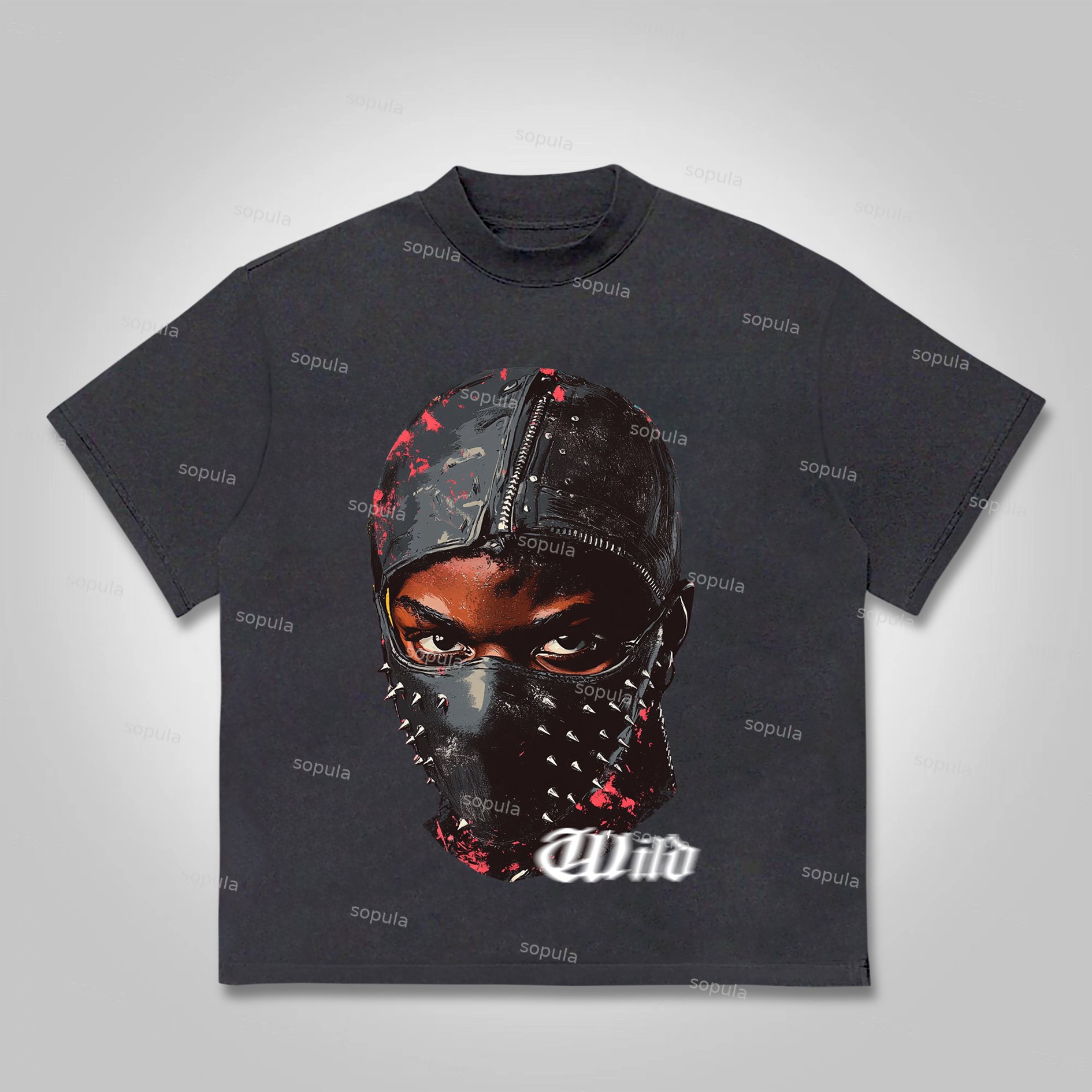 Sopula Vintage Wild Portrait Graphic Print Cotton T-shirt - SOPULA