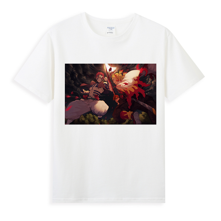 Demon Slayer-Flame Pillar:Kyōjurō Rengoku VS Akaza/Custom Classic T-Shirts