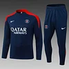 2025/2026 Psg Paris Saint-Germain Half-Pull Training Dark Blue Football Shirt 1:1 Thai Quality Set