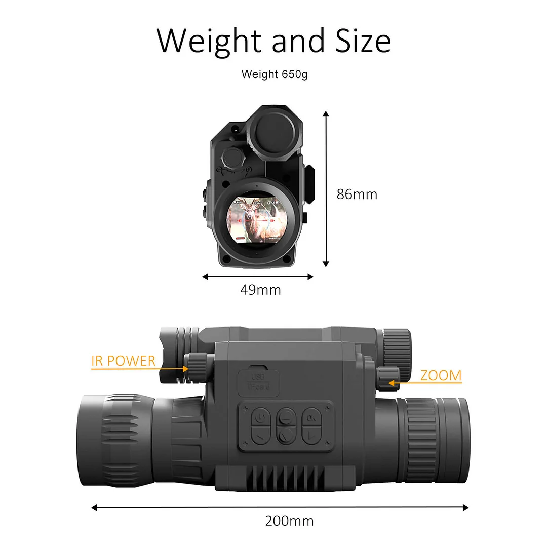 Night Vision Monocular - Full Color 4-8x40mm Digital Night Vision Scope Camera for Camping Hunting & Fishing