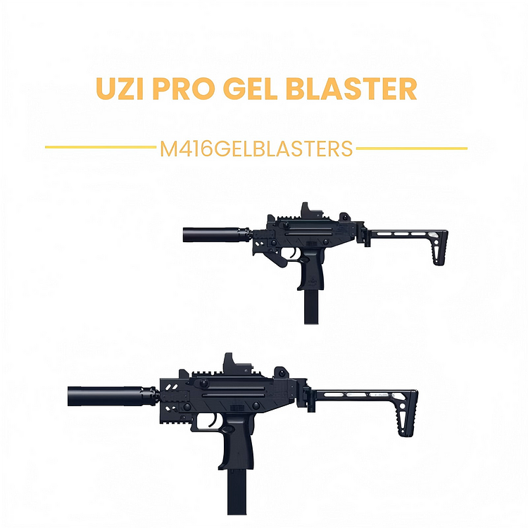 UZI PRO Submachine Gun Gel Blaster | Full-Auto with Rear Bracket