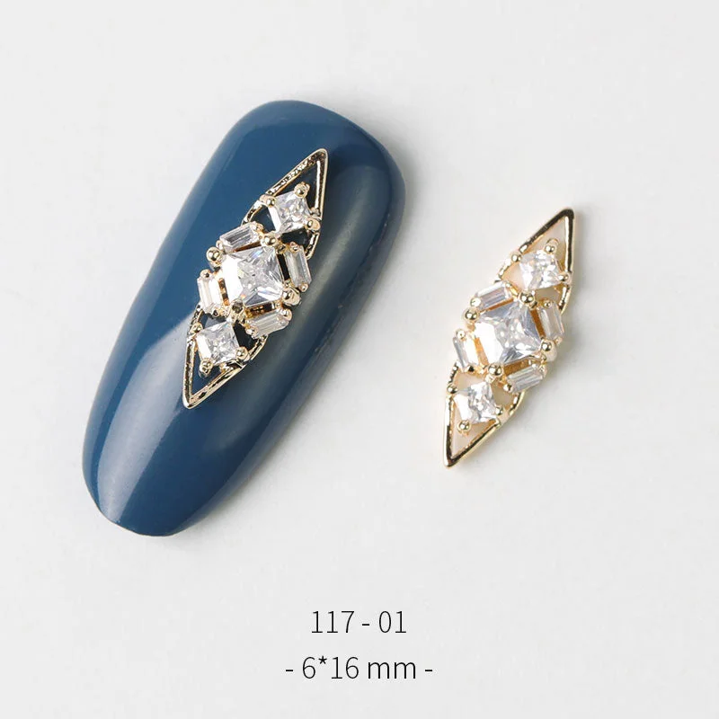 HNIUX 2Pieces 3D Metal Zircon Nail Art Jewelry Japanese Pearl Pendant Decorations Top Quality Crystal Manicure Diamond Charms