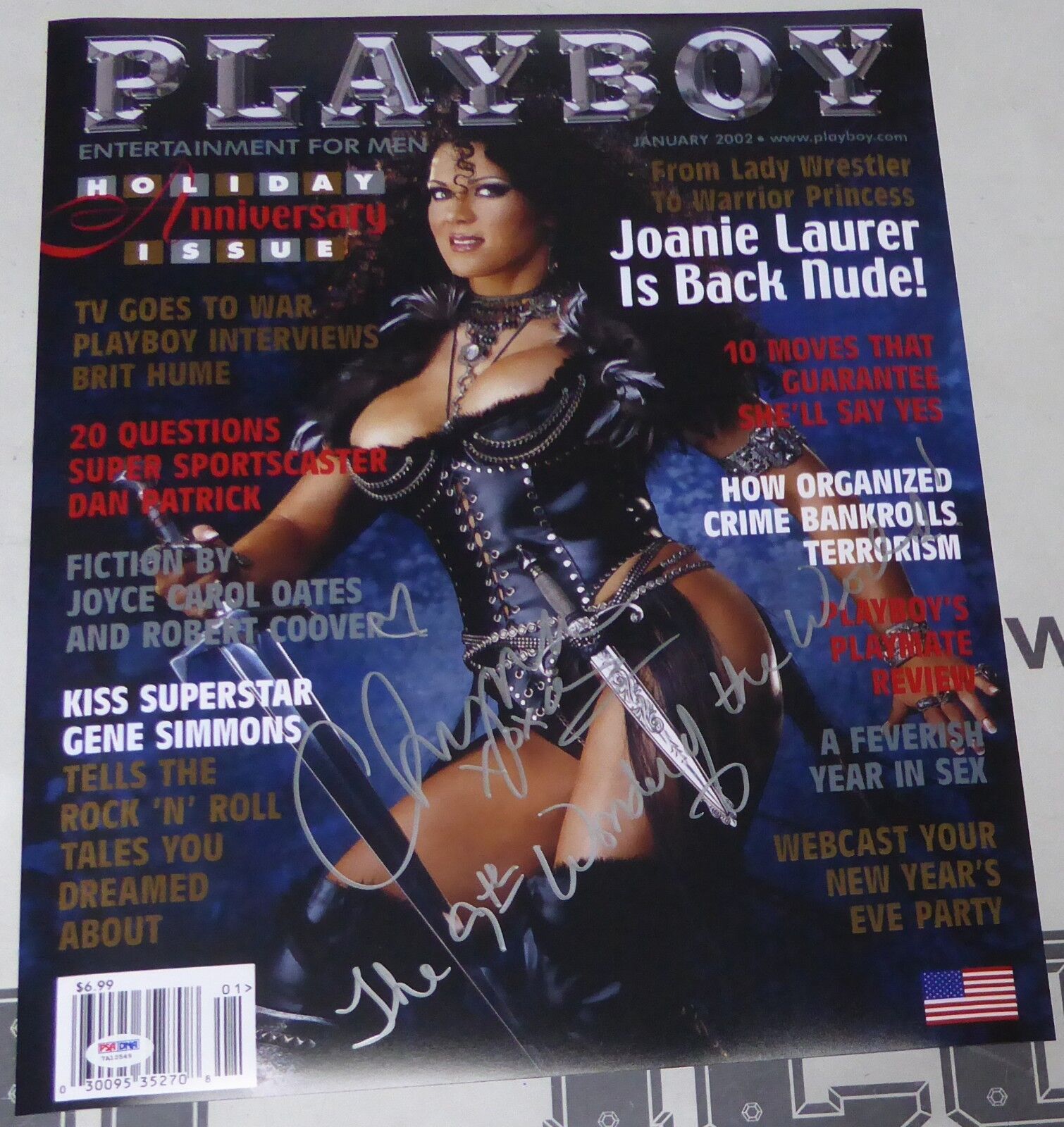 Chyna Signed WWE Playboy 16x20 Photo Poster painting PSA/DNA January 2002 Magazine Cover Poster