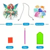 (US Only)2pcs Butterfly Fairy 2D Flat DIY Green Butterfly Fairy Hanging Diamond Art Kits