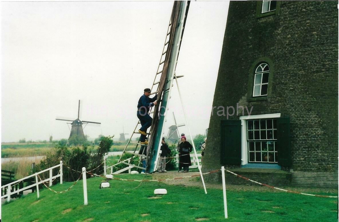 Holland Windmills FOUND Photo Poster paintingGRAPH Color NETHERLANDS Original VINTAGE 010 8 T