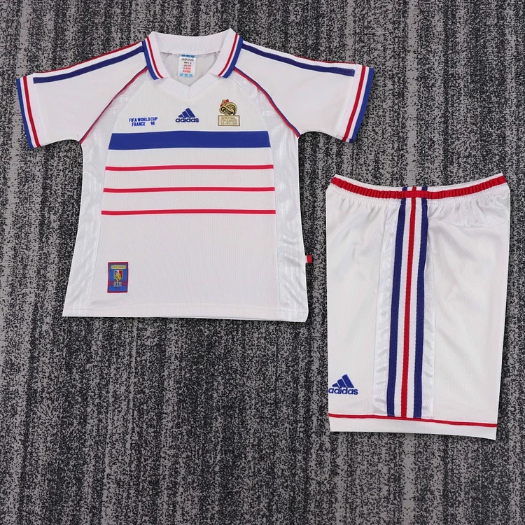 1998 France Away Retro Shirt - Kids Sizes