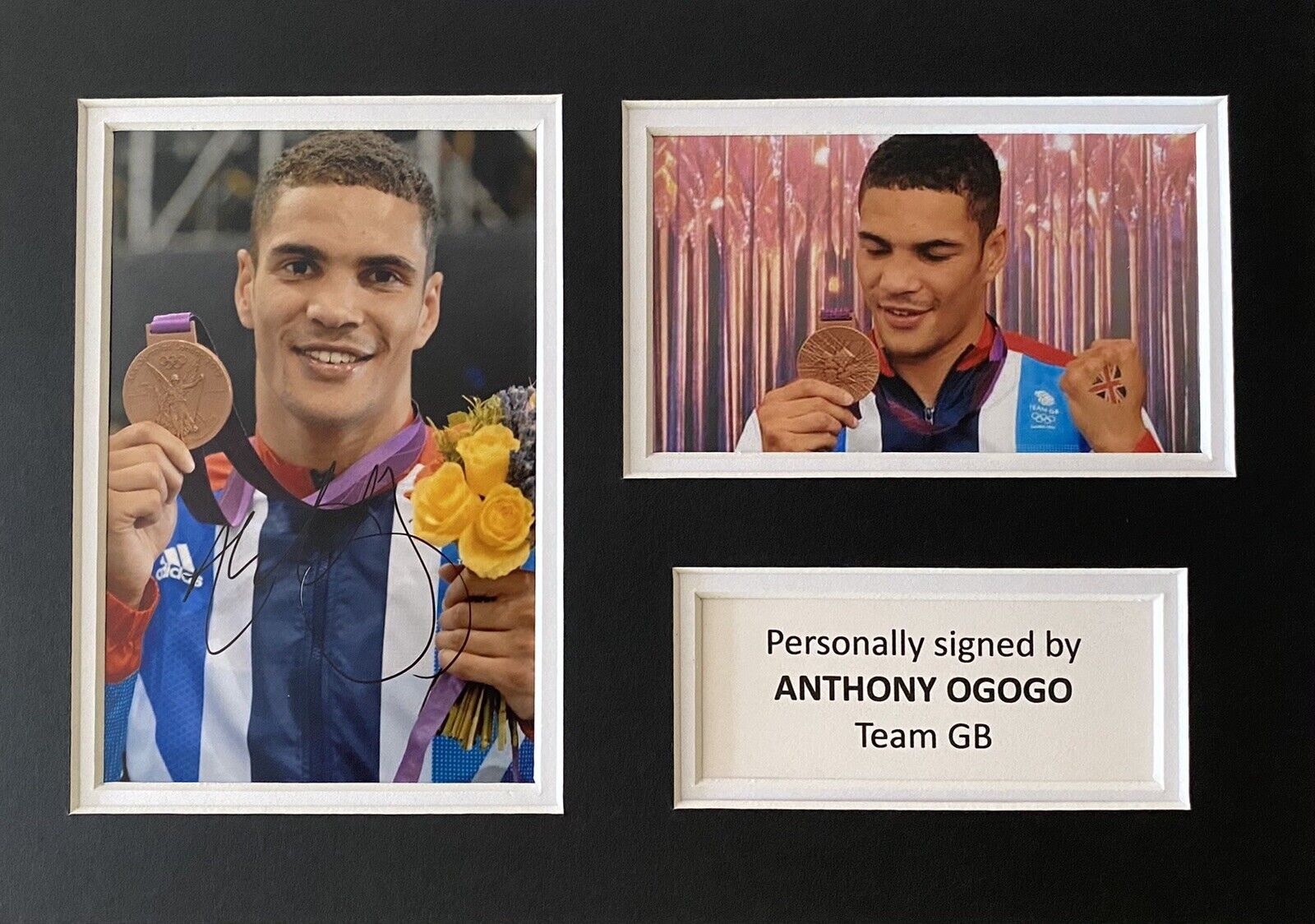 Anthony Ogogo Hand Signed Photo Poster painting In A4 Mount Display - Olympics - Team GB