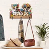  Diamond Art Hooks Rhinestone Painting Coat Hook (Flower Puppy B)
