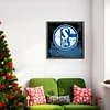 Wasser Fu&szlig;ball Schalke 04 - Rund Diamant Malerei - 40*40CM