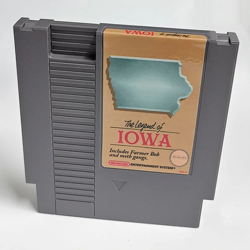The Legend of Iowa For Nintendo NES - 8 Bit Game Cartridge