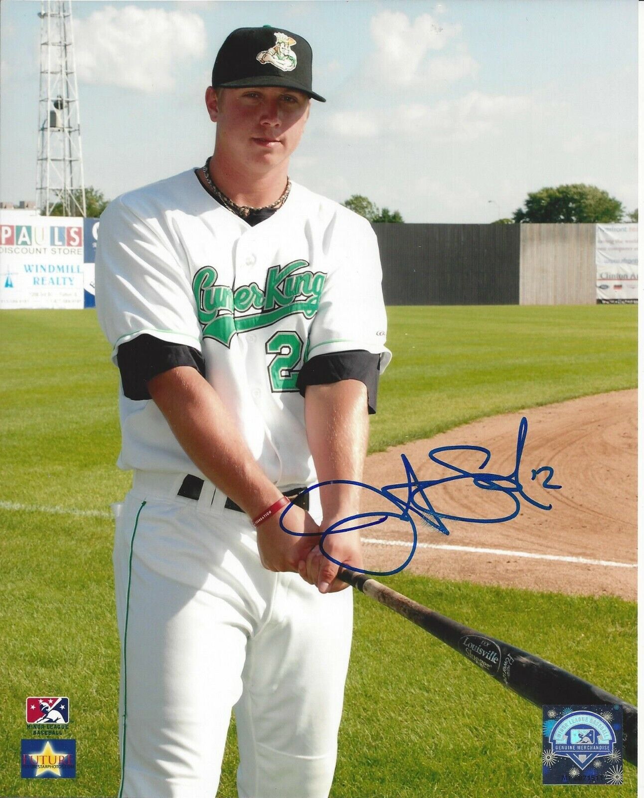 Justin Smoak autographed 8x10 Rangers Minor League#S531