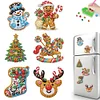 6Pcs DIY Christmas Biscuit Acrylic Diamond Painting Fidget Magnet