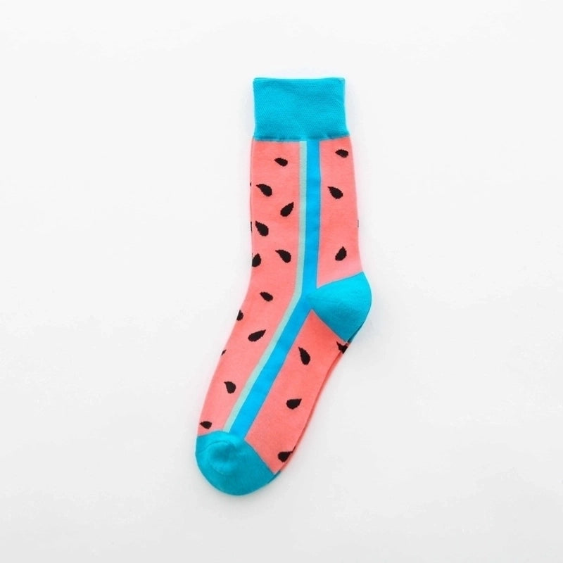 Women’s Cartoon Style Animal Fruit Cotton Crew Socks A Pair