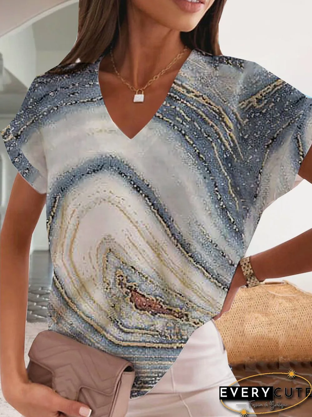 Abstract Loose Tops
