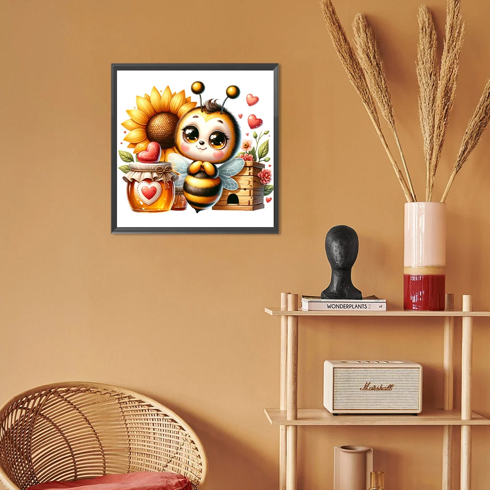 Full Round Diamond Painting 30*30cm - Cute Bee