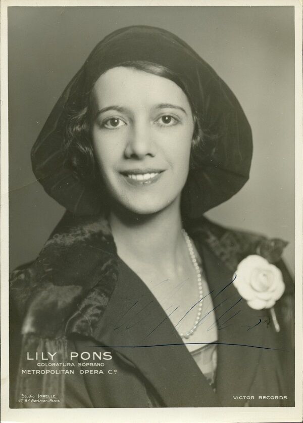 Beautiful Vintage LILY PONS Vintage Signed Photo Poster painting