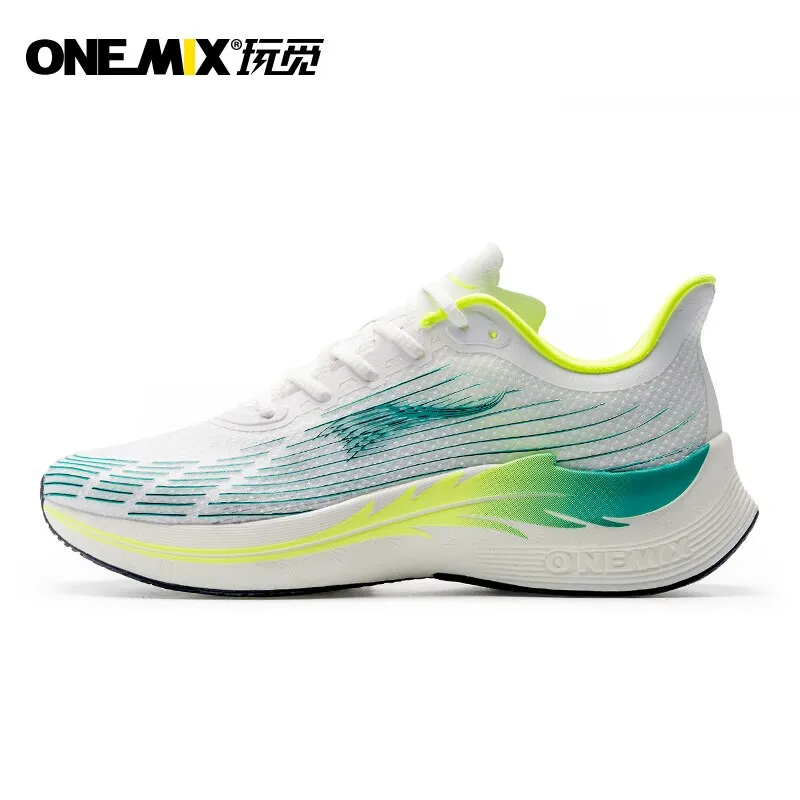 Onemix Carbon plate Running Shoes breathable sneaker 2021 New Professional Marathon Cushion Sneakers  breathable Sports Shoes