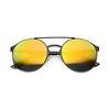 Metal Crossbar Mirror Lens Sunglasses