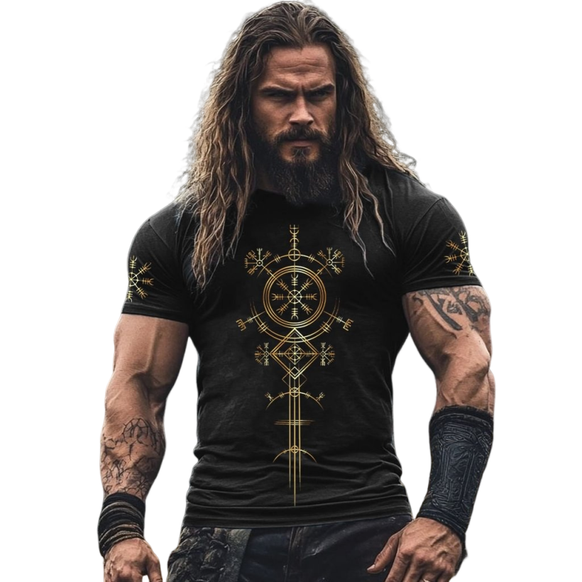 Men's Gold Viking T-shirt-inspireuse