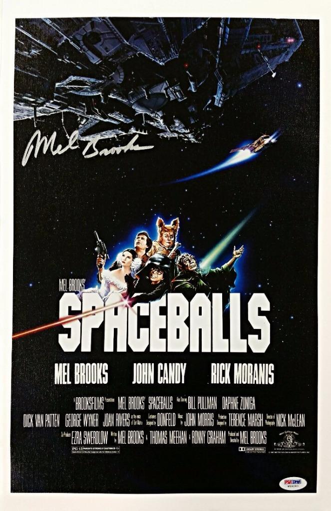 MEL BROOKS Signed 11x17 Canvas Photo Poster painting SPACEBALLS Auto w/ PSA/DNA W59285