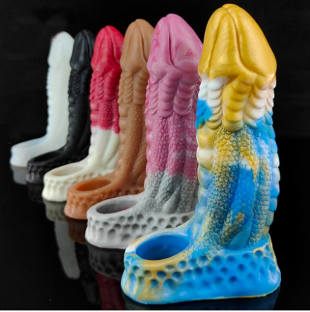 Monster Dildo Silicone Penis Sleeve 