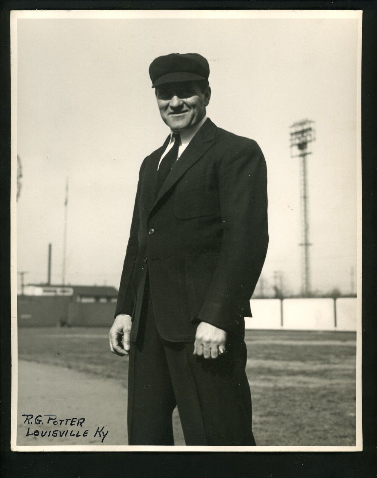 Very Early Umpire Jocko Conlan with NO BOW TIE circa 1930's Press Photo Poster painting