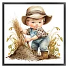Farm Baby - 18CT Stamped Cross Stitch 25*25cm/9.84*9.84in