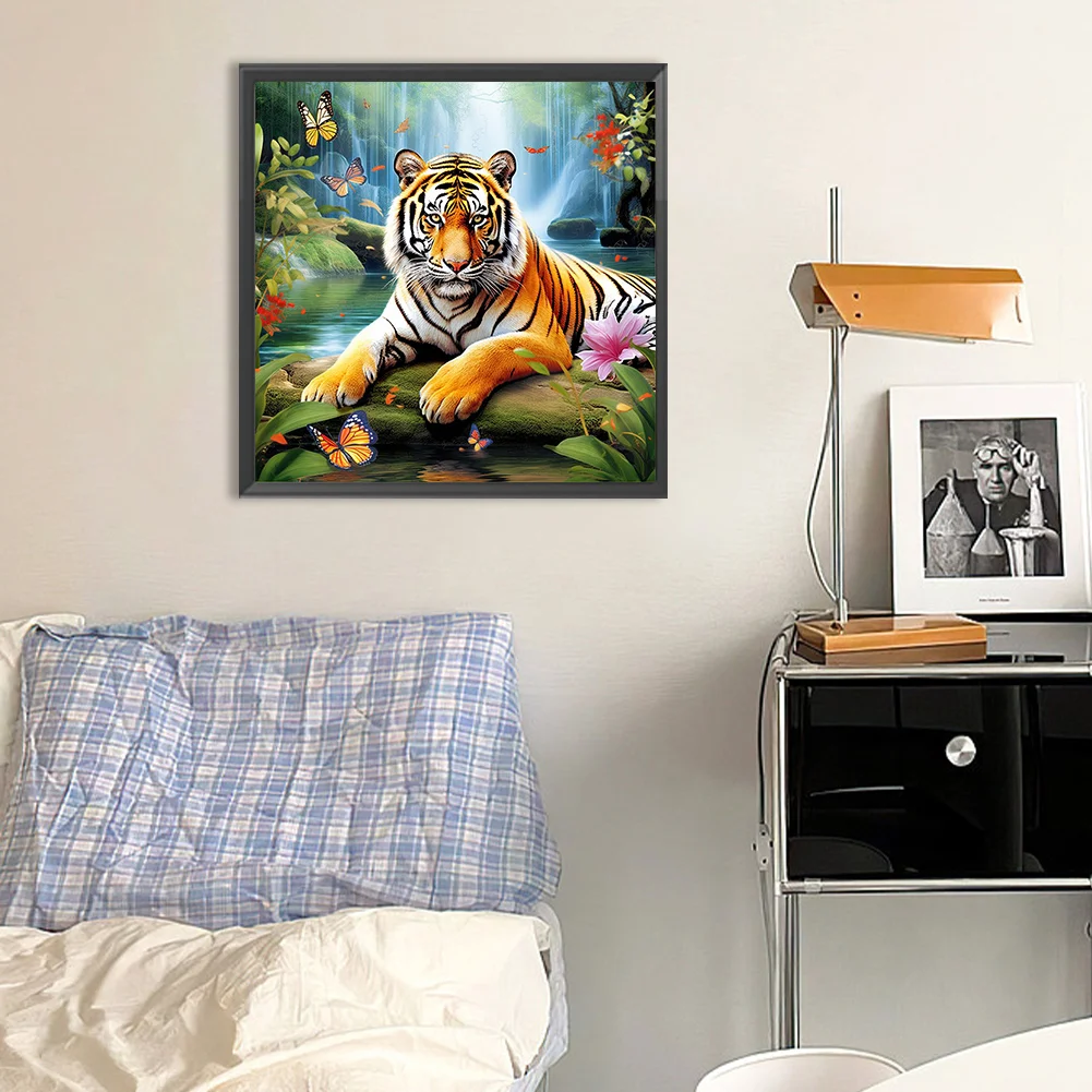 Diamond Painting - Full Round Drill - Forest Tiger(Canvas|30*30cm)