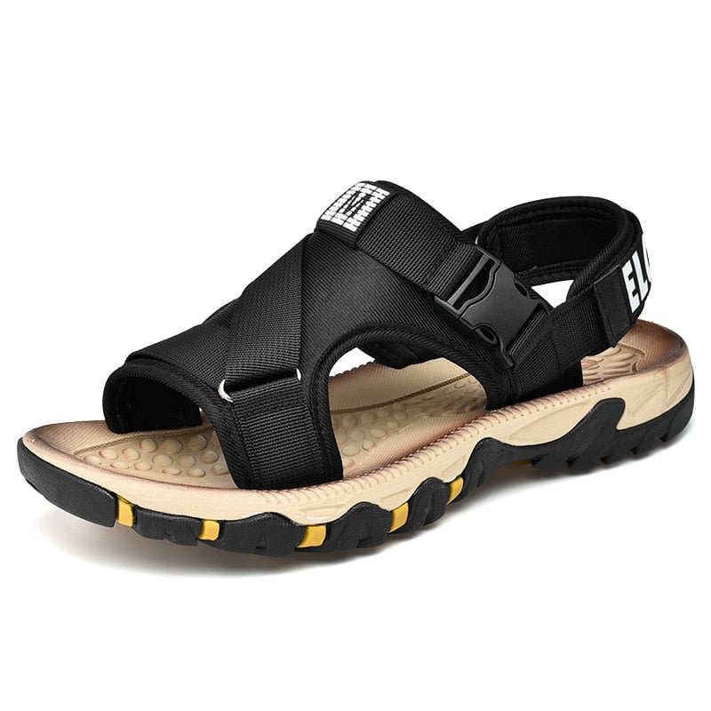 Nine o'clock Anti-skid Men's Sandals Summer Shoes Light Mesh Breathable Male Flats Outdoor Outcropping sandals Hombres 39-47