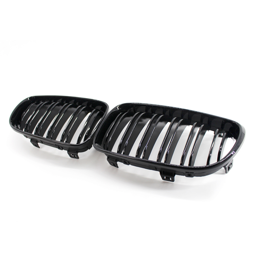 

Kidney Grille Grill Double Slat Gloss Black for BMW E81 3-Door E87 5-Door, 501 Original