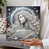DIY Pearl Painting Goddess for Home Wall Decor with Frame(30*30cm)