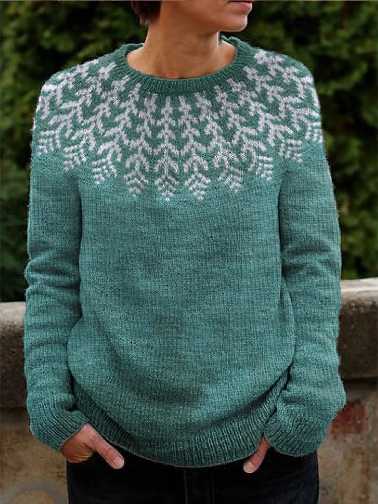 Hand Knit Icelandic Style Cozy Soft Sweater