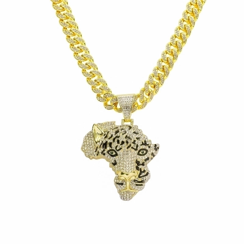 Hip-hop Color Block Alloy Inlay Rhinestones Men’s Pendant Necklace