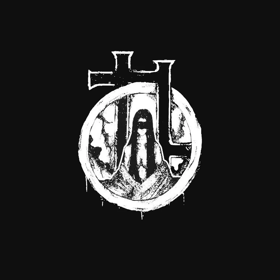 Halfnaked woman with long hair printed