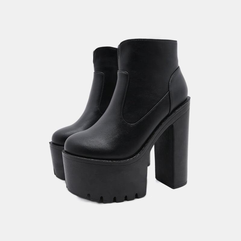 High Heel Platform Boots