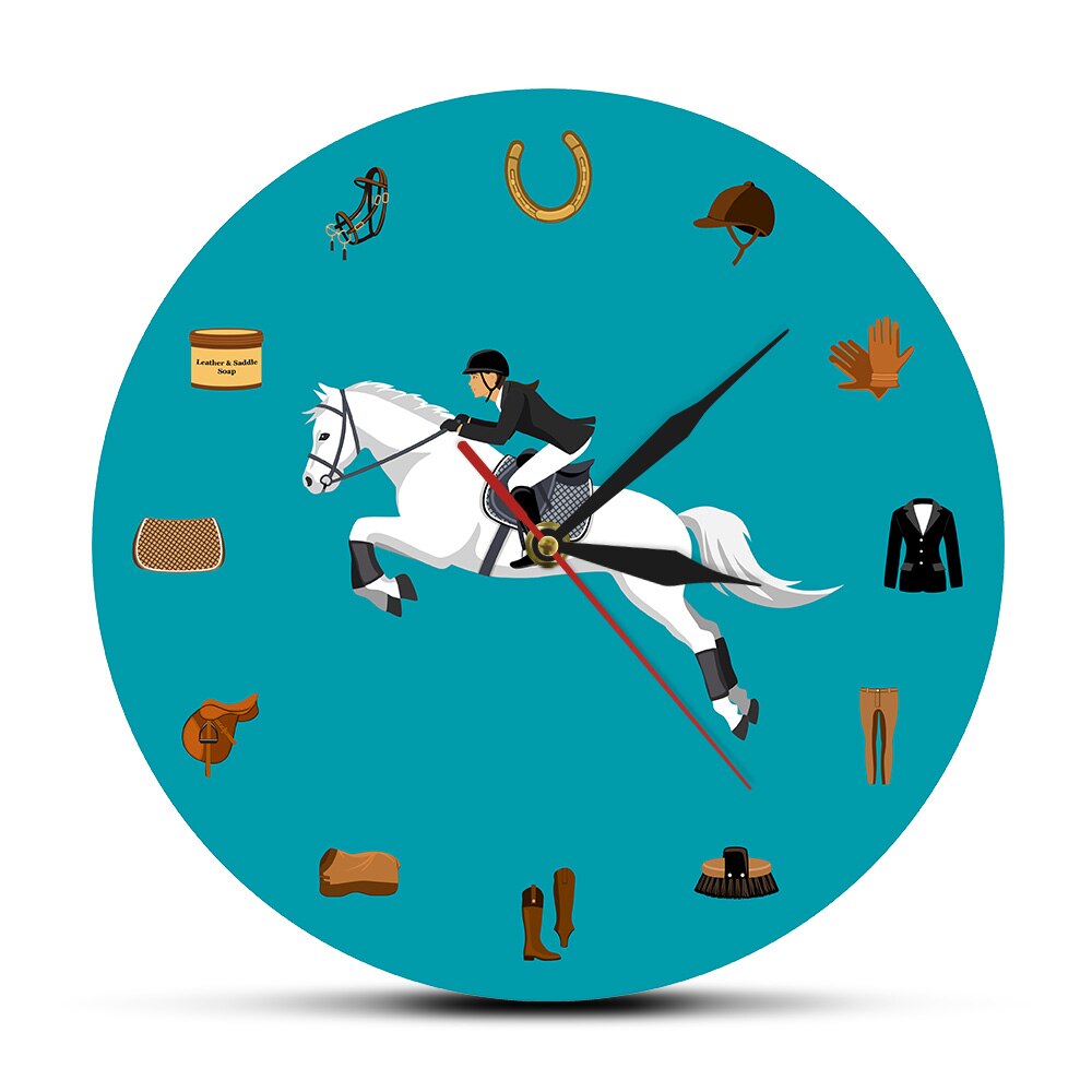 

Horse Riding Gear - Frameless Acrylic Wall Clock, 501 Original