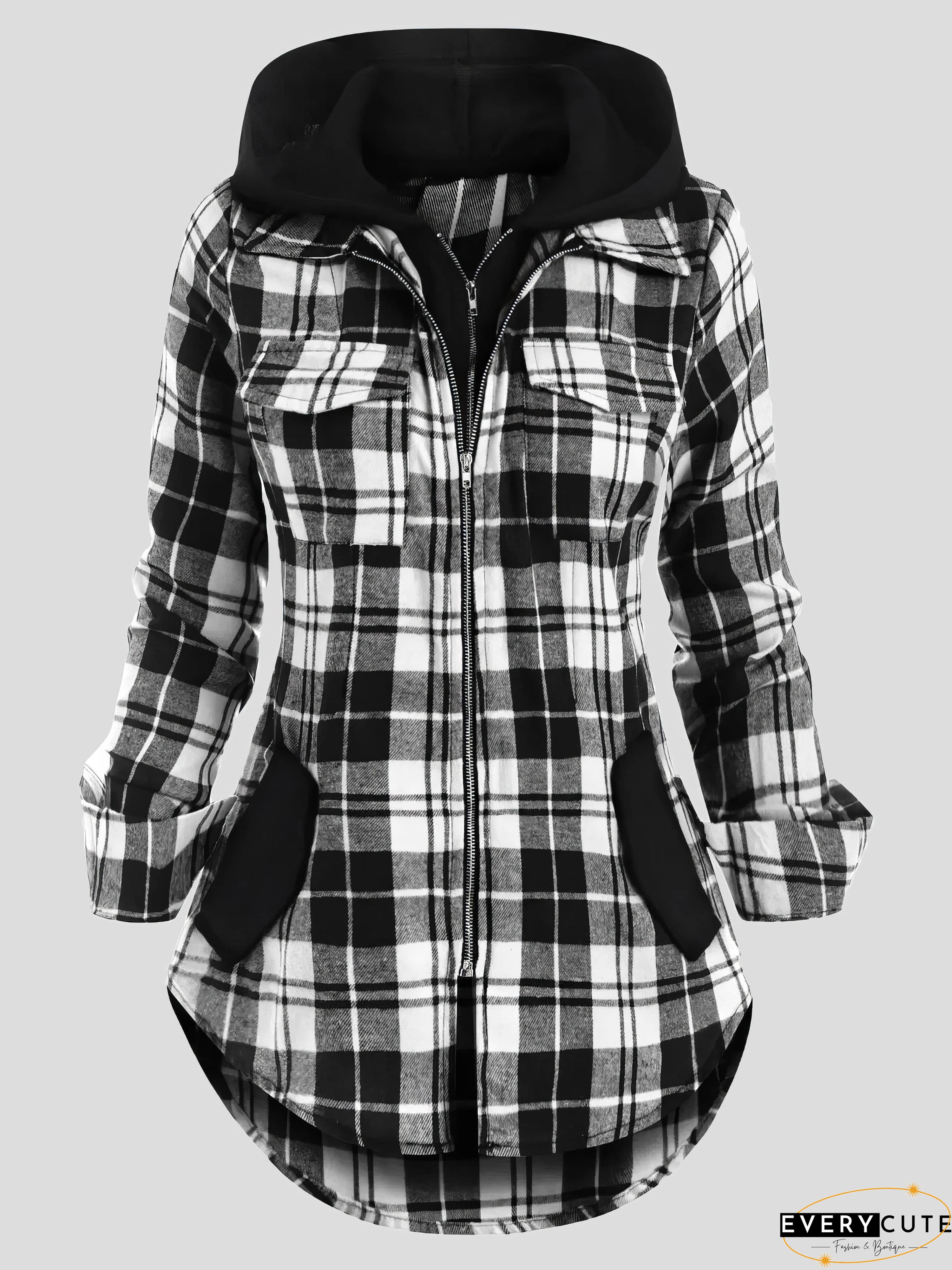 Comfortable Plaid Corduroy Jacket