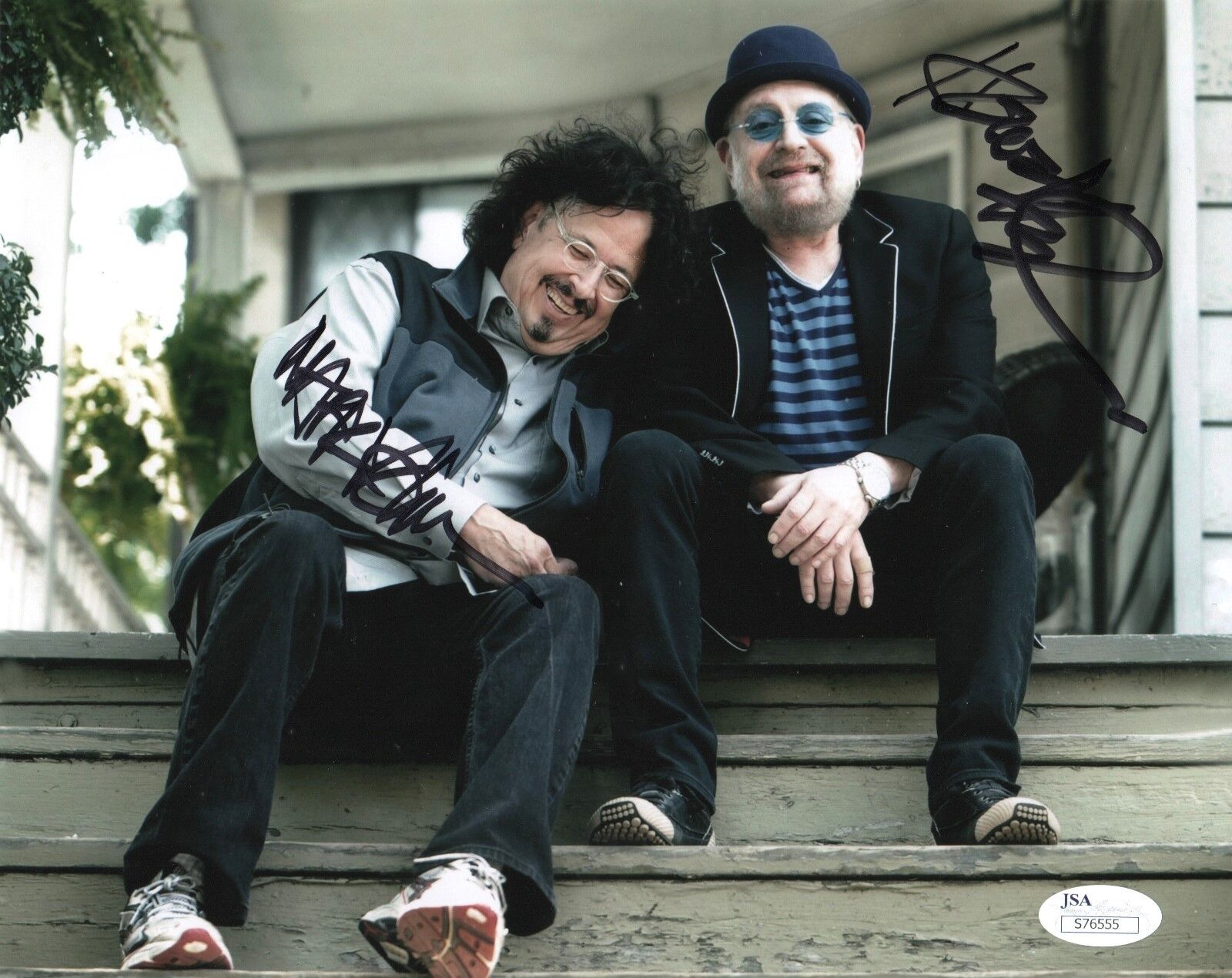 Howard Kaylan + Mark Volman The Turtles Flo & Eddie hand SIGNED Photo Poster painting JSA COA #3