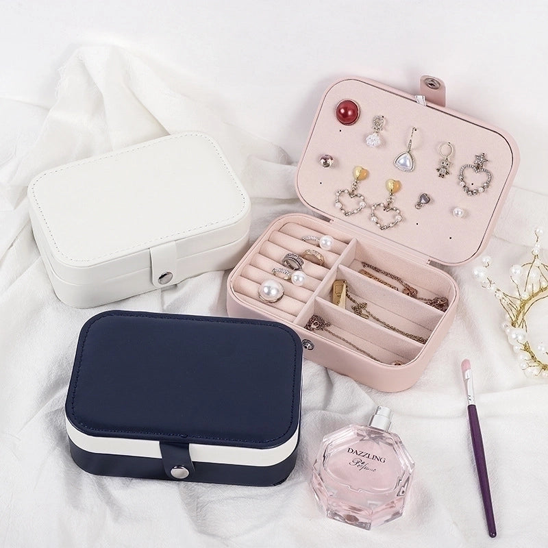 Simple Double-layer Cosmetics Jewelry Box 16*11*5cm