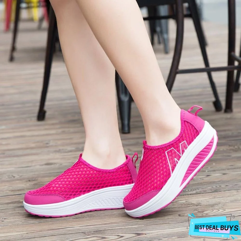 Women's Shoes Casual Breathable Sport Fashion Shoes Walking Flats Height Increasing Women Loafers