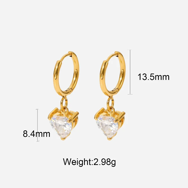 Cubic Zirconia Pendant Earrings