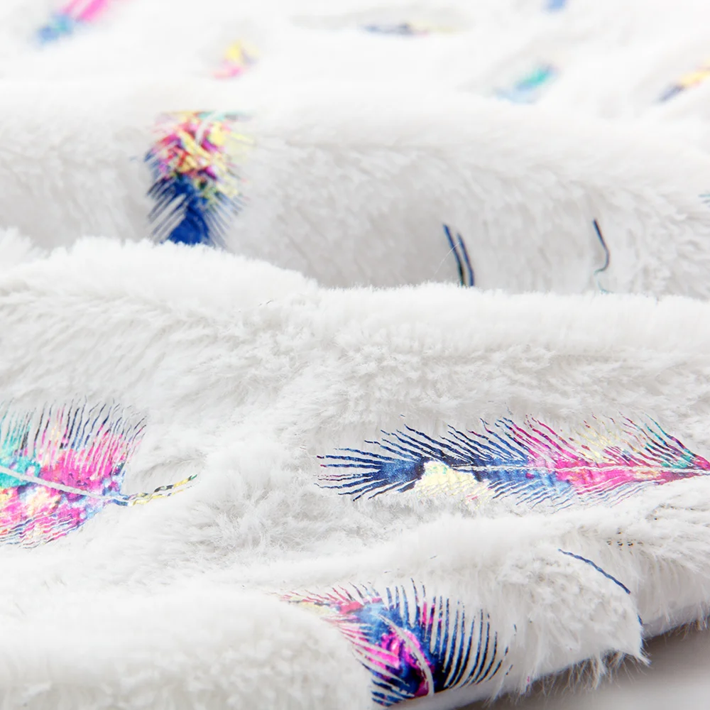 New simple white plush feather Christmas tree skirt home decoration