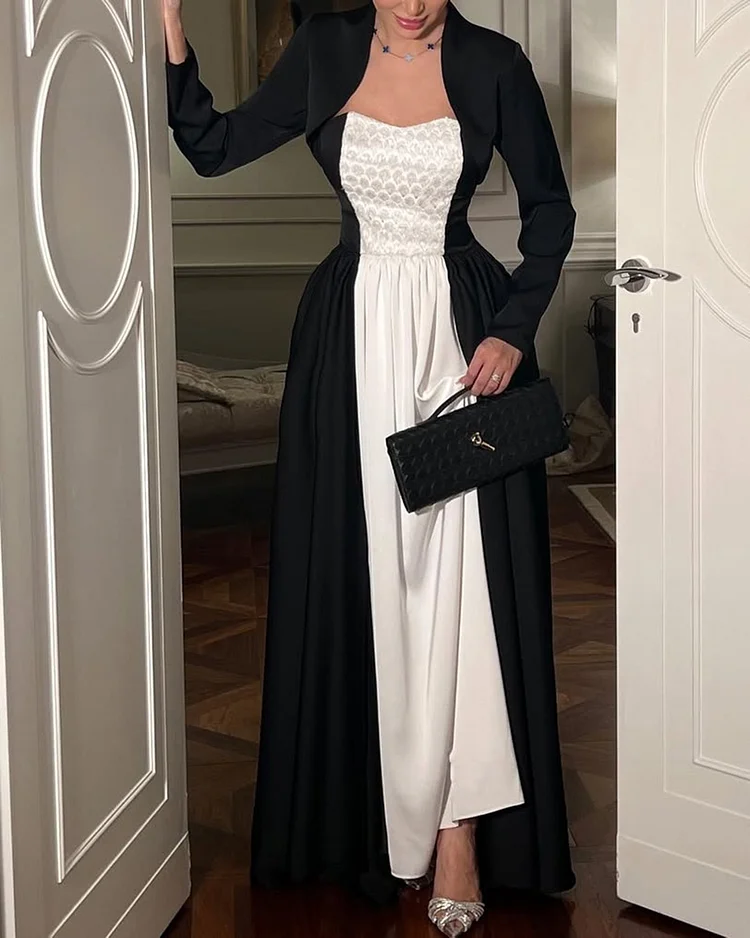 Women's Long Sleeve Panel Dress