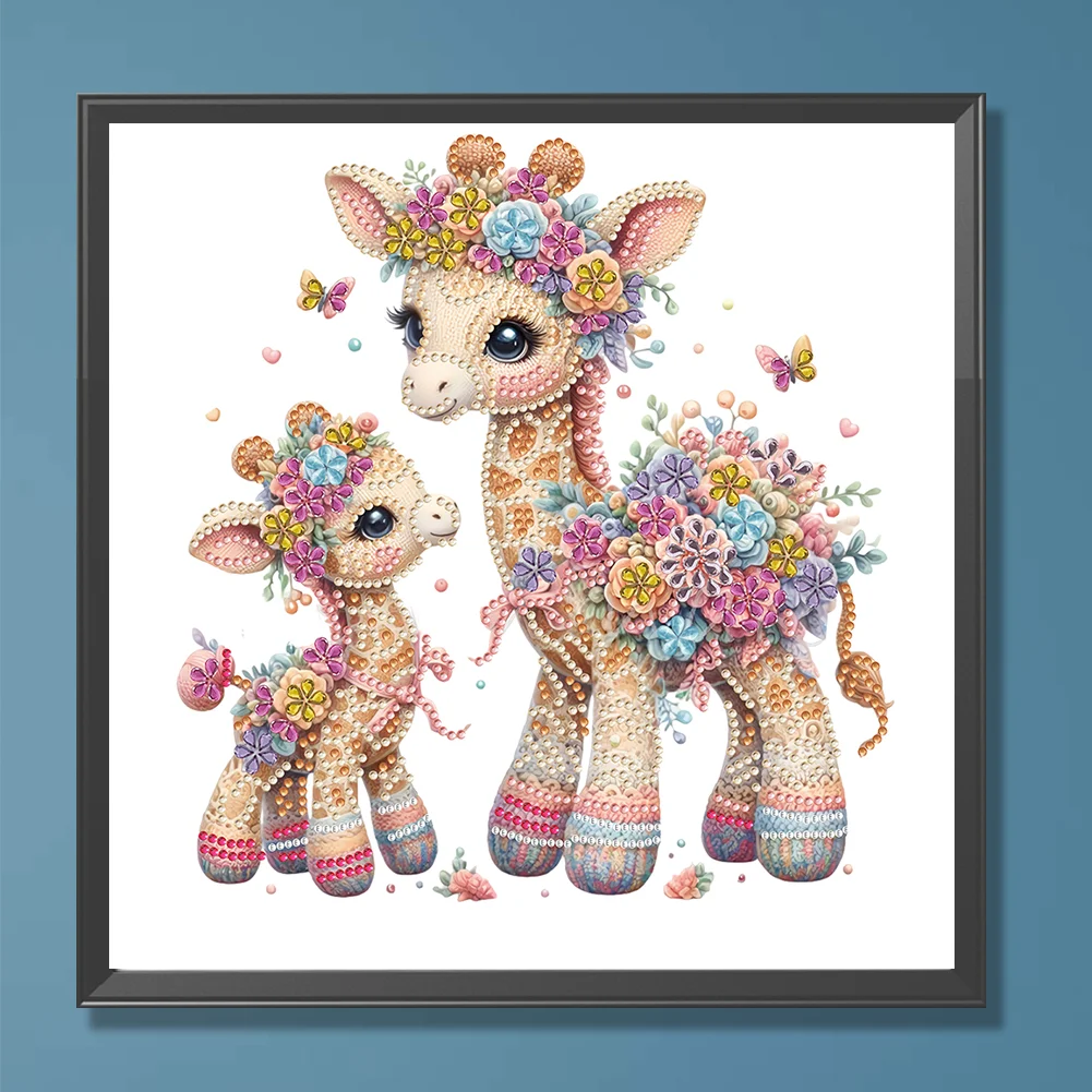 Diamond Painting - Partial Special Shaped Drill - Giraffe(Canvas|30*30cm)