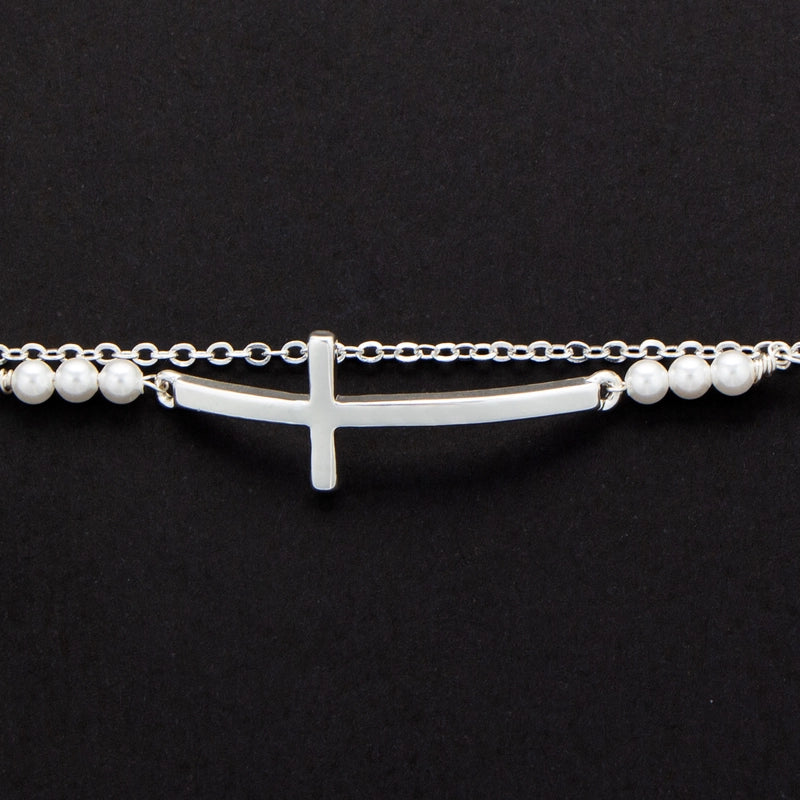 Minimalist Cross Stainless Steel Ferroalloy Plating Women’s Bracelets